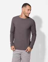 Pulóver - Okrúhly výstrih - seda