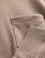 Langarmshirt - Waffelstruktur - Taupe