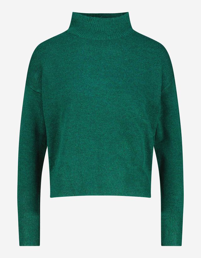 Pullover - Collo alla coreana - verde