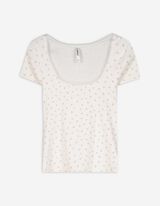 T-Shirt - Allover-Print - weiß