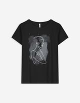 T-Shirt - Zierperlen - schwarz
