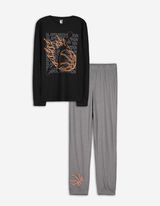 Pigiama completo (felpa + pantaloni) - Statement - nero