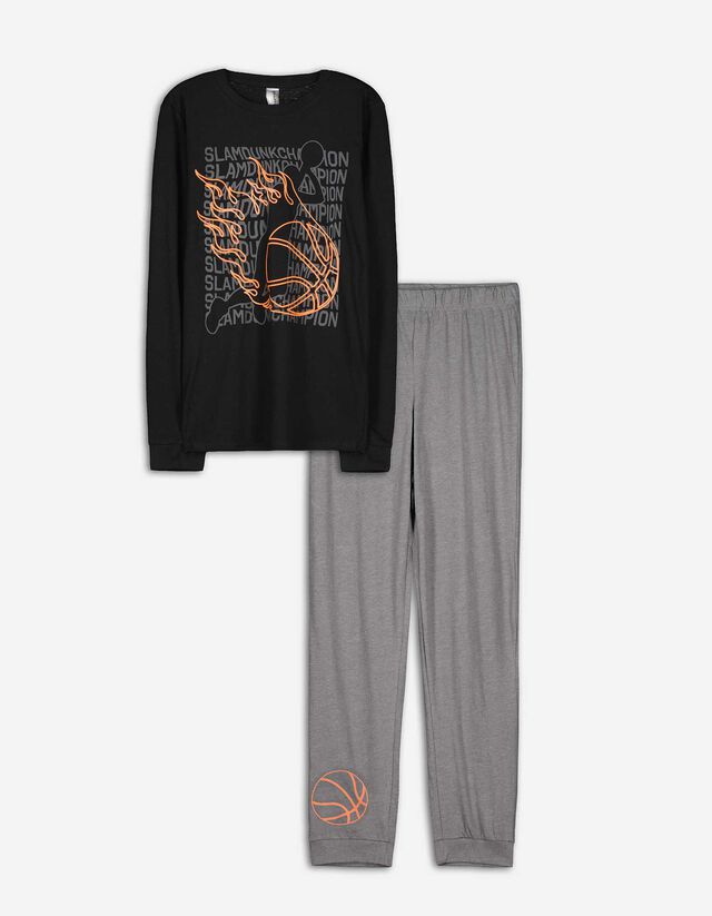 Pigiama completo (felpa + pantaloni) - Statement - nero