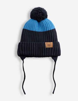 M&uuml;tze - Color-Blocking - Dunkelblau