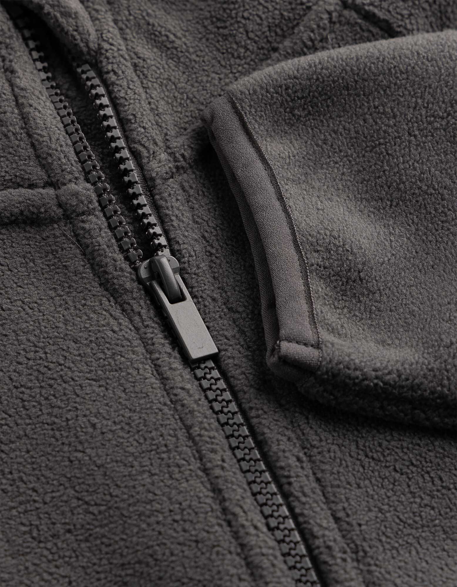 Fleecejacke - Oversized Fit - Dunkelgrau