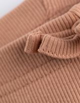 Leggings - Rippenstruktur - hellbraun