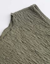 Majica na bretele - Naborani izgled - tamno-zelena