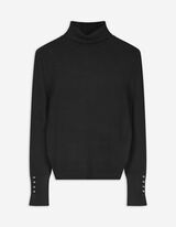 Strickpullover - Rollkragen - schwarz