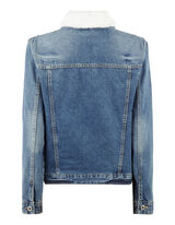 Damen Jeansjacke mit Teddyfell