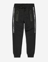 Pantaloni da jogging - Righe a contrasto - nero