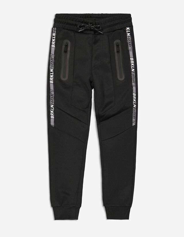 Pantaloni da jogging - Righe a contrasto - nero
