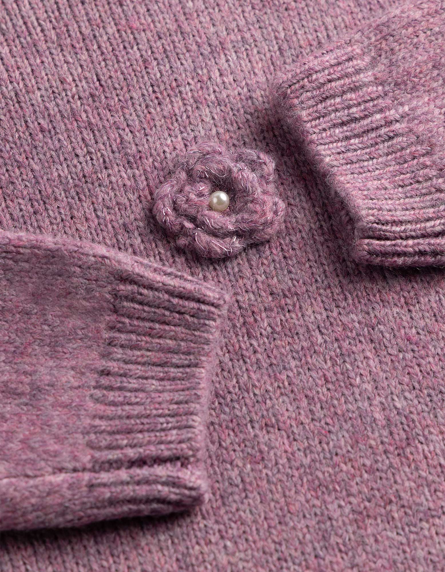 Pullover - 3D-Applikation - Beere