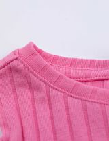 Majica kratkih rukava - Izrezotine - pink