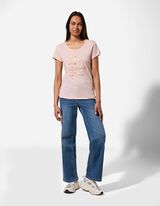 Tričko - Třpytiv&yacute; potisk - ruzova