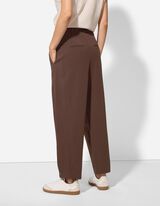 Broek - Imitatie su&egrave;de - Donkerbruin