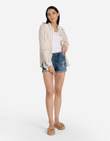 bluzka koszulowa - Oversized Fit - bez