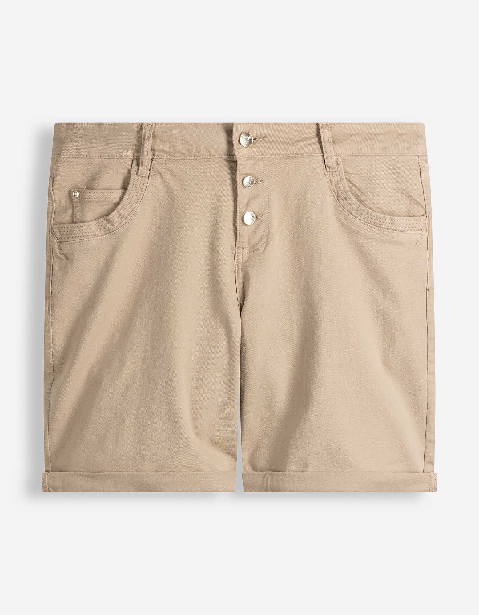 Bermuda  - Knopfleiste - Beige