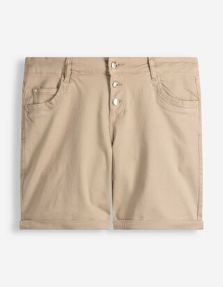 Bermuda  - Knopfleiste - Beige