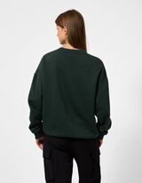 Sweatshirt - Baumwoll-Mix - Dunkelgr&uuml;n