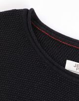 Pulóver - Feltekeredett szélű - fekete