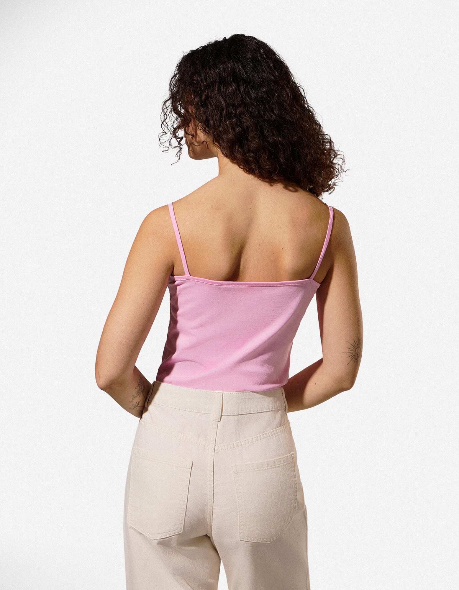 Top sans manches - Bretelles spaghetti - mauve clair