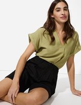 Bermuda nadrág  - Vászonkeverék - fekete