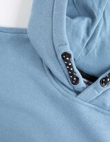 bluza z kapturem - nadrukowany przekaz - jasny niebieski