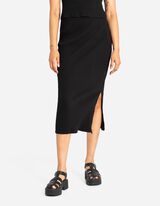 Midisukňa - Jednofarebný - cierna