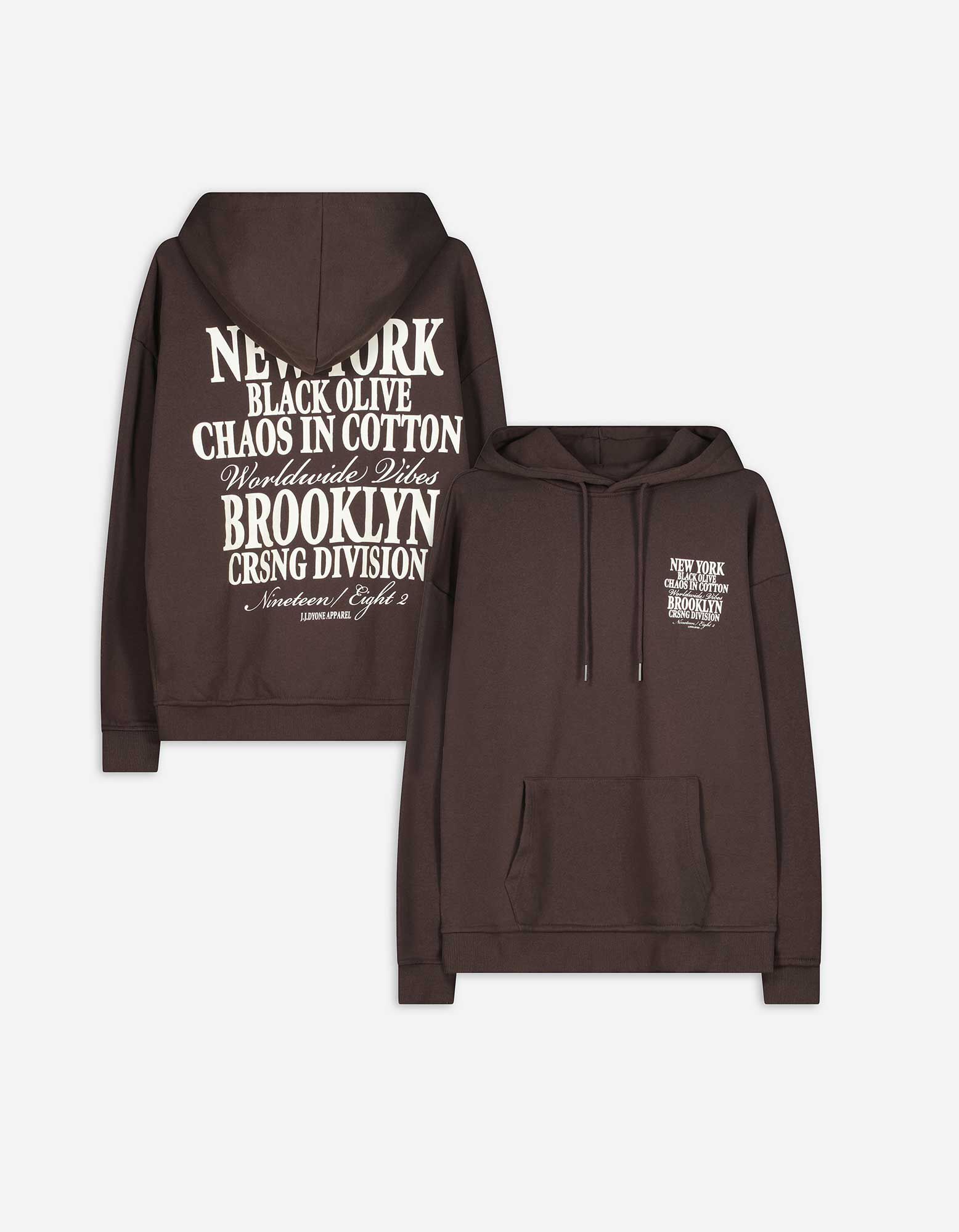 RANDY Sweat shirt blouson 【Chyygh】 Randy's Garments Heavyweight Logo Cross-Neck Hoodie