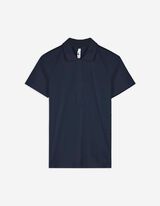 Polo - Misto cotone - blu scuro