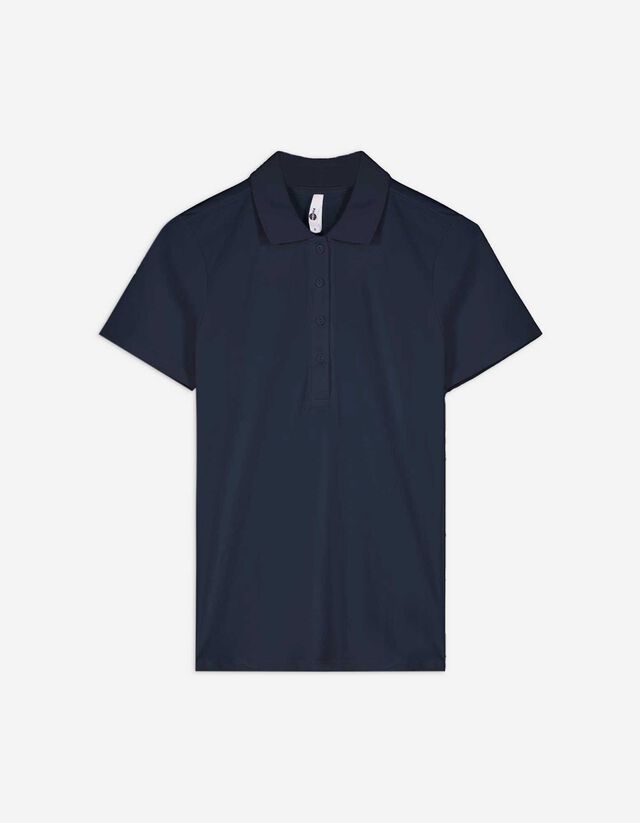 Polo - Misto cotone - blu scuro