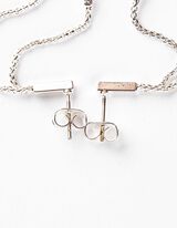 Ohrringe - Strasssteine - silberfarben