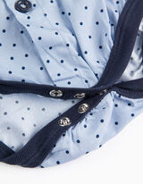 Body cu mânecă lungă - Papion - Albastru deschis