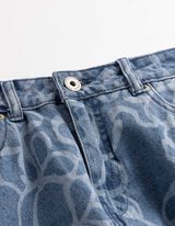 Jeans - Allover-Muster - blau