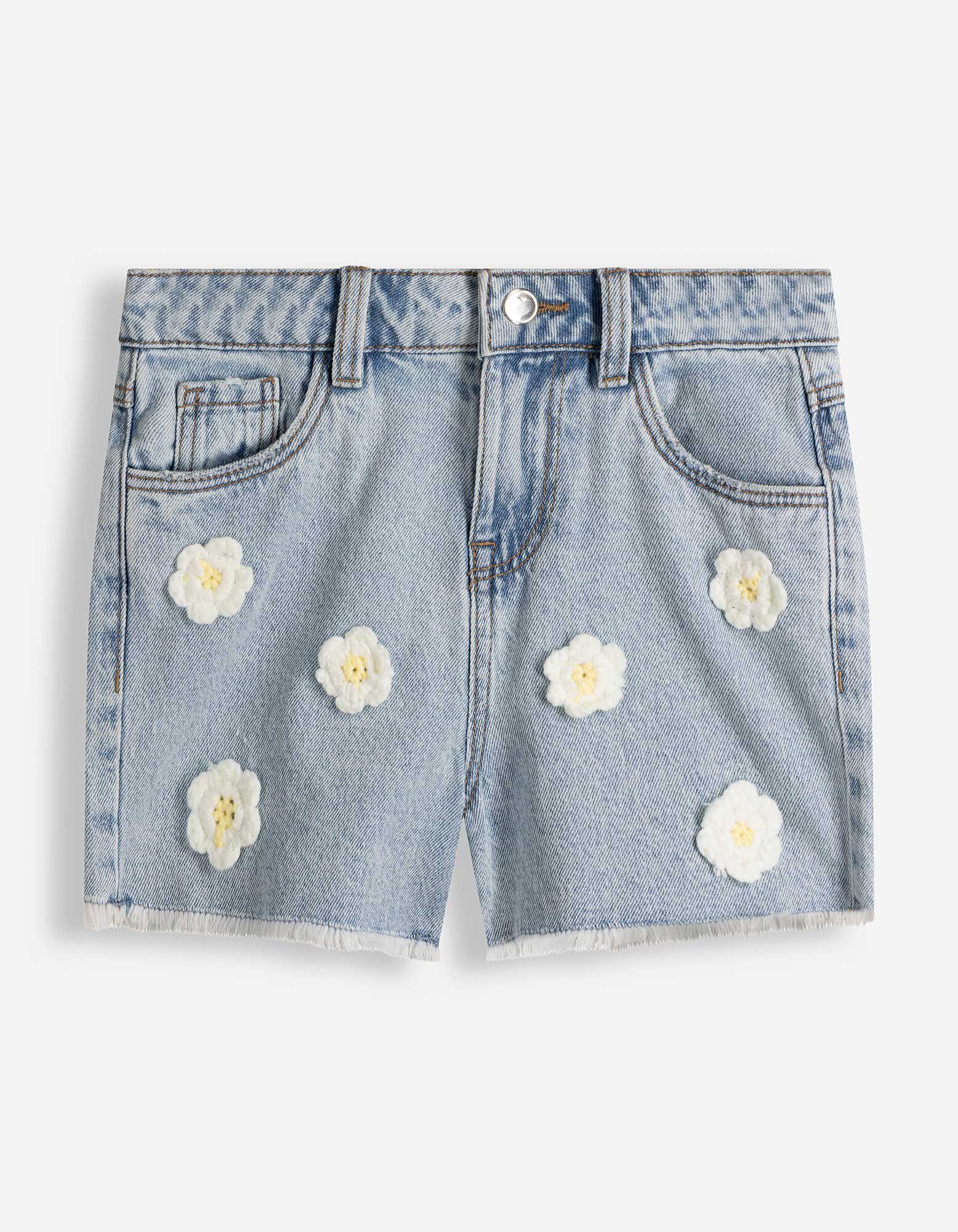 Shorts - Applikation - Hellblau