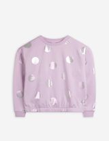 Sweatshirt - Allover-Print - lila