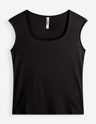 T-Shirt - Viskose - Schwarz