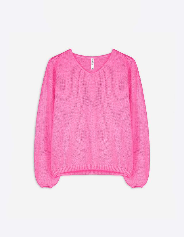 Maglione - Oversized Fit - rosa fucsia