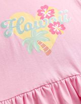 Haljina - Print - ruzicasta