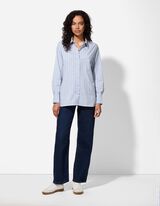 Halenka - Proužky - svetle  modra