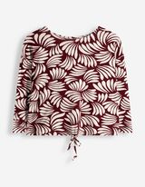 Shirt - Knotendetail - dunkelrot