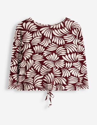 Shirt - Knotendetail - dunkelrot