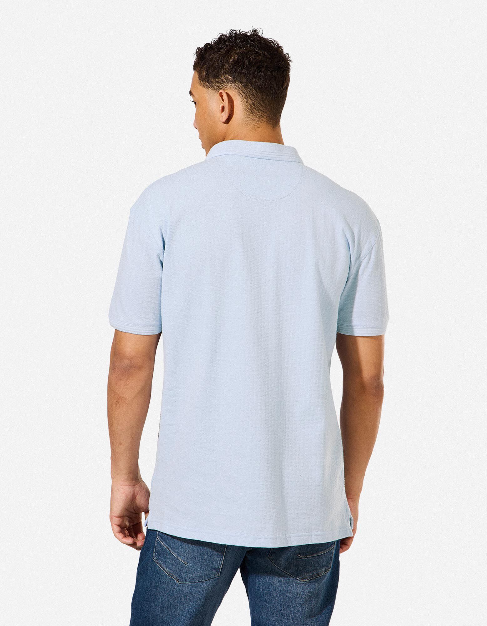 Polo - Unicolore - Bleu clair