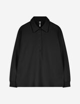 Pullover - Knopfleiste - schwarz