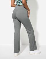 Helanke - Pletena rebrasta tkanina - tamno-zelena