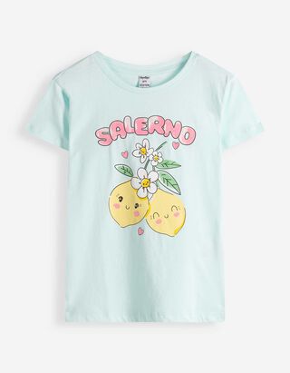 T-Shirt - Frontprint - blau