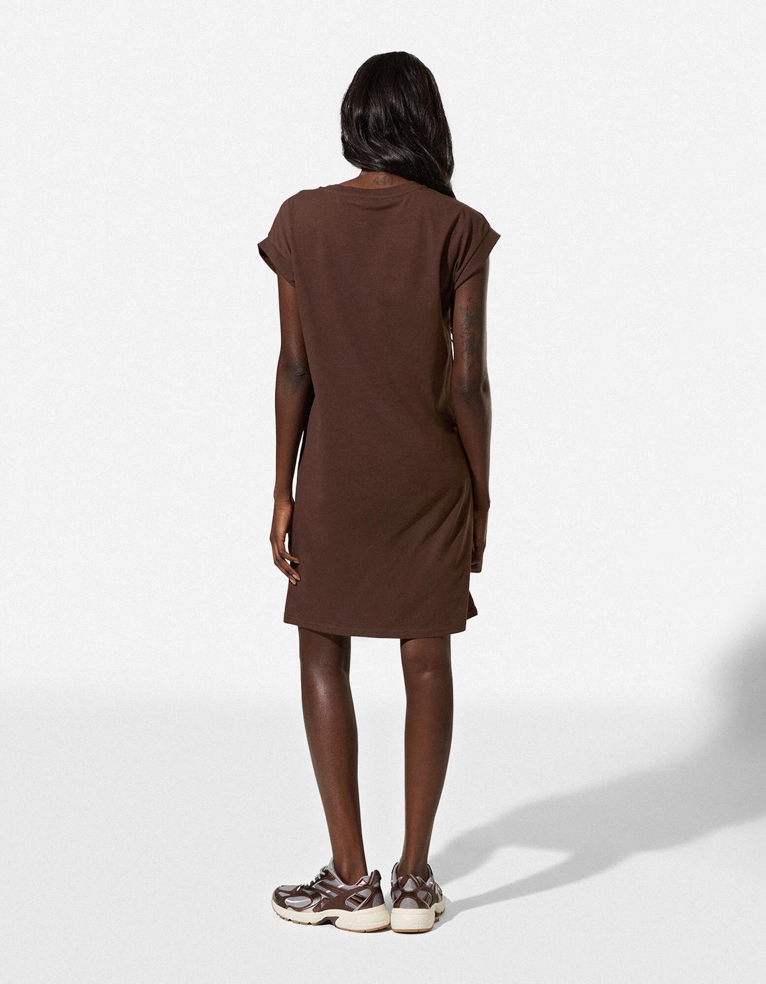 Kleid - gerade geschnitten - Dunkelbraun