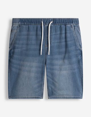 Jeansshorts - Jogger Fit - blau