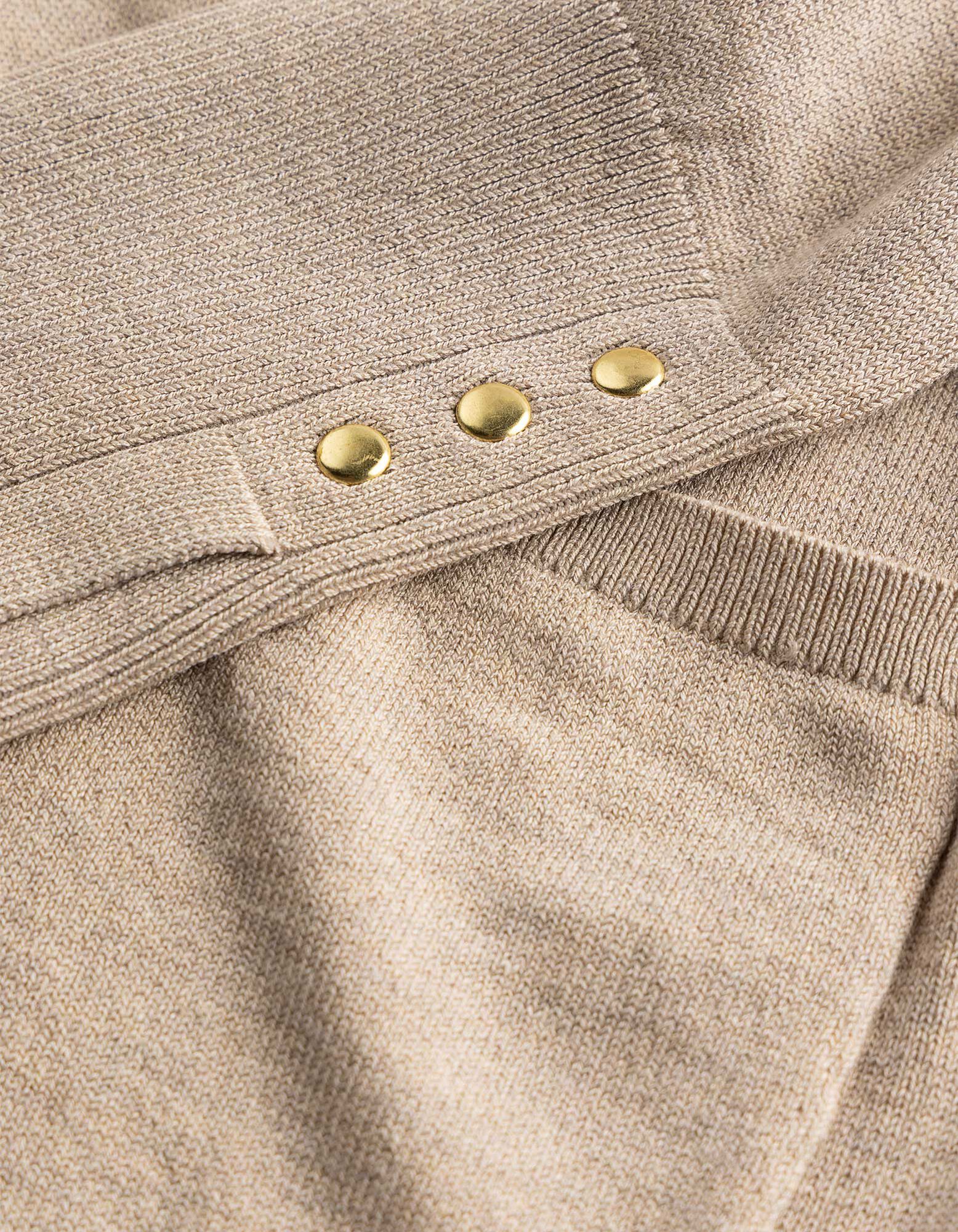 Lang vest - Fijn breisel - Beige