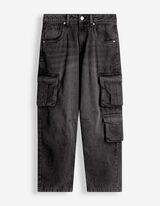 Cargohose - Loose Fit - schwarz